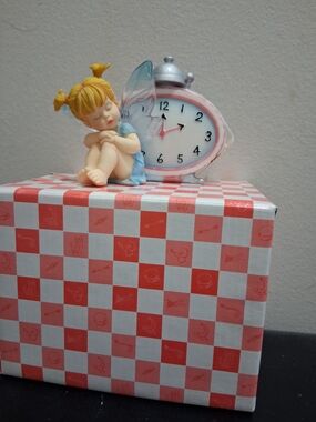 Enesco Fairy Figurine with Pastel Blue Dress and Yellow Hair